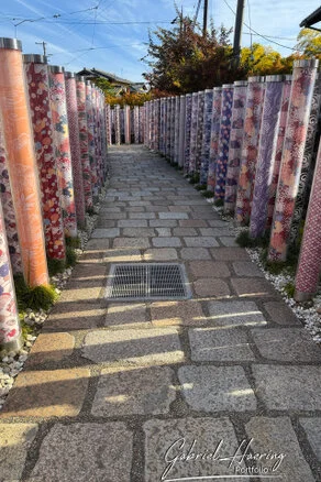 Quiet pathway leading to a historic Kyoto temple